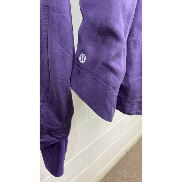 Lululemon Inner Peace Jacket Purple Concord Grape Size‎ 6 Reversible Full Zip - Picture 5 of 13